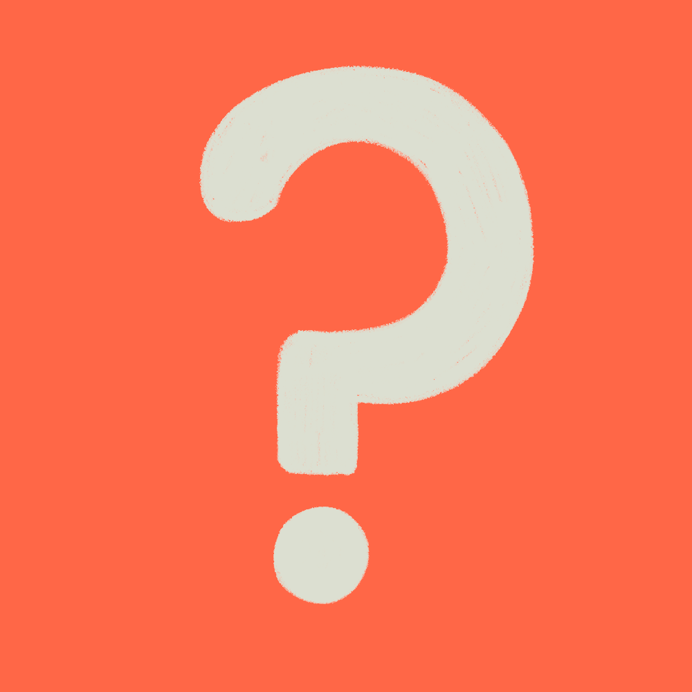 An interrogation sign, once you click the bottom it changes to a random Halloween themed drawing